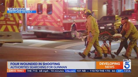 4 men hospitalized, 2 critically injured in L.A. shooting